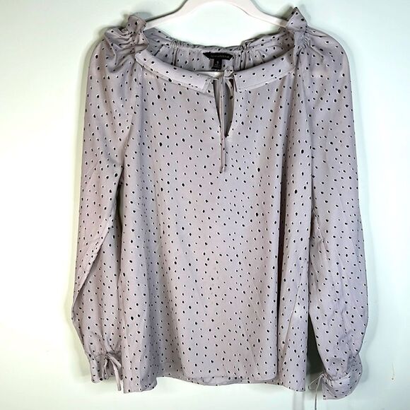 Banana Republic Julia Tie Business Peasant Blouse Size Small - Picture 1 of 13